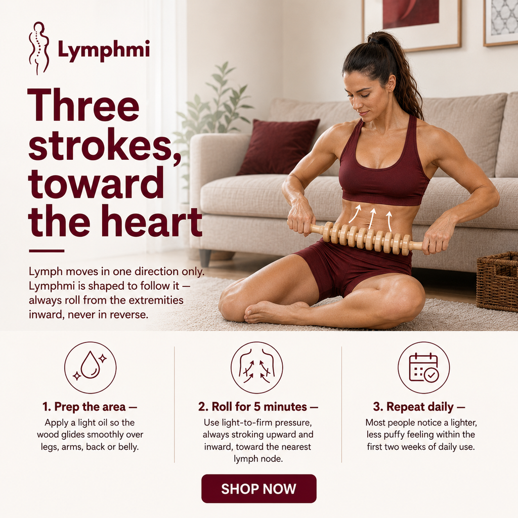 Lymphmi Wood Therapy Lymphatic Drainage Roller