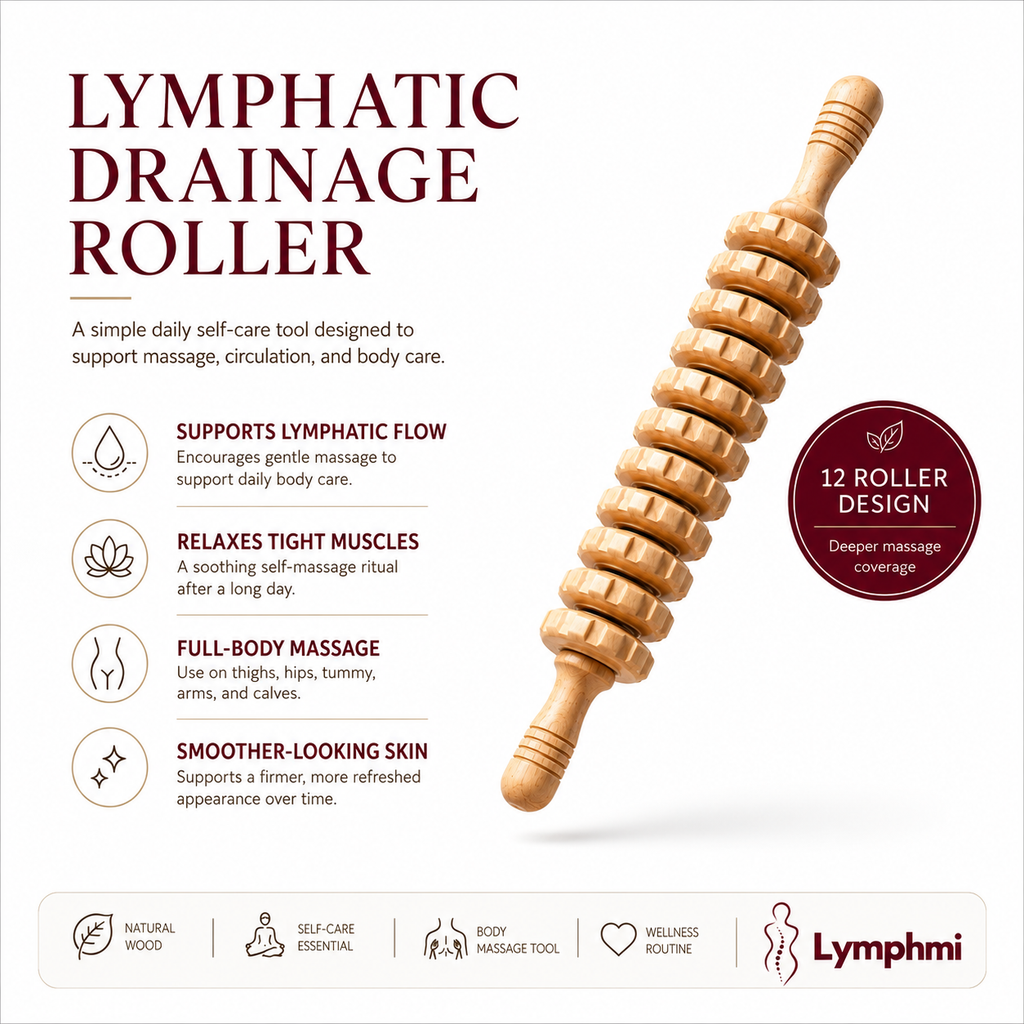 Lymphmi Wood Therapy Lymphatic Drainage Roller